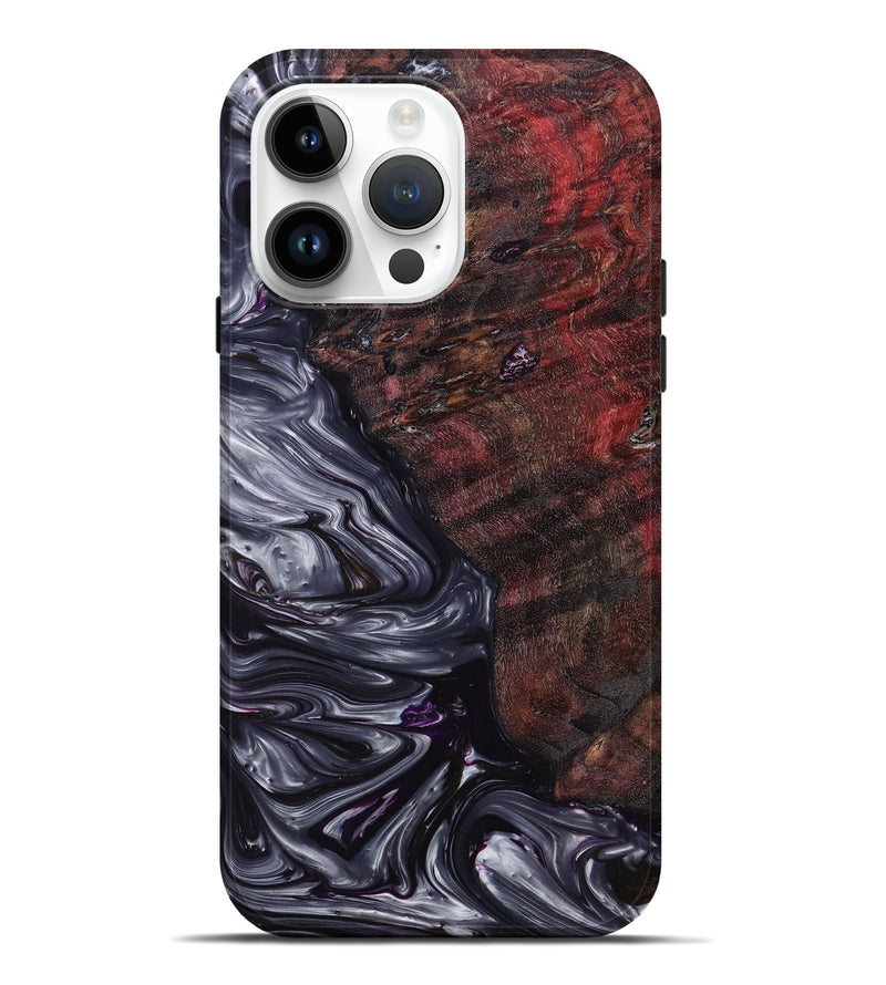 iPhone 15 Pro Max Wood+Resin Live Edge Phone Case - Nash (Purple, 657994)