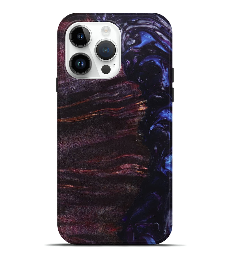 iPhone 15 Pro Max Wood+Resin Live Edge Phone Case - Alicia (Purple, 657995)