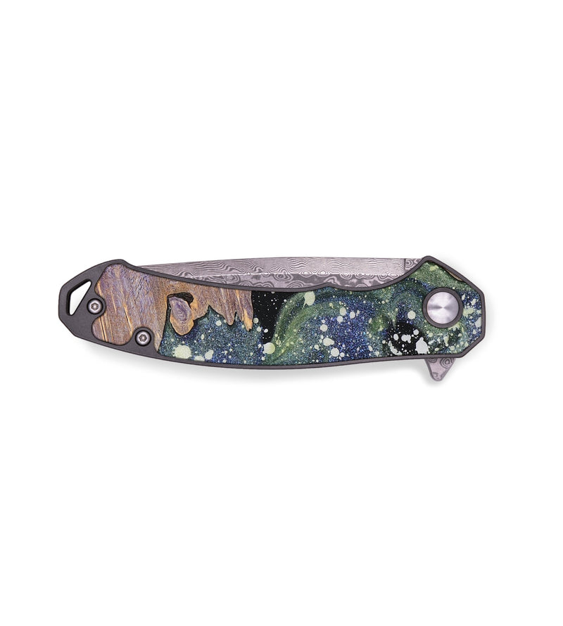 EDC Wood+Resin Pocket Knife - Krystle (Cosmos, 658251)