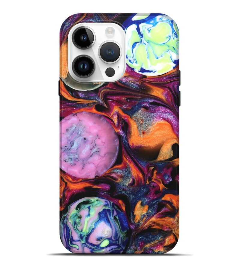iPhone 15 Pro Max Wood+Resin Live Edge Phone Case - Christian (Cosmos, 658283)