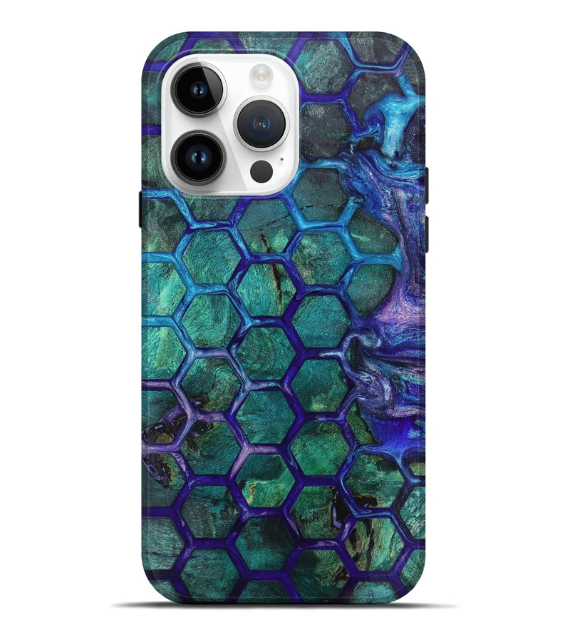 iPhone 15 Pro Max Wood+Resin Live Edge Phone Case - Gerald (Cosmos, 658286)