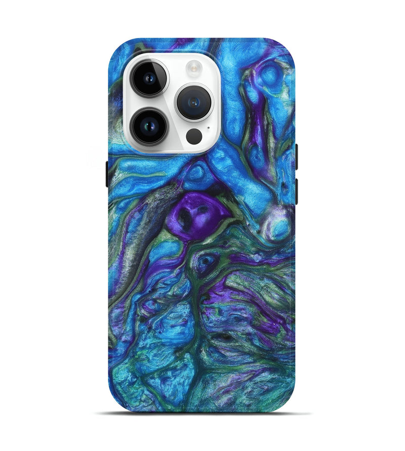 iPhone 15 Pro Wood+Resin Live Edge Phone Case - Jade (Cosmos, 658290)
