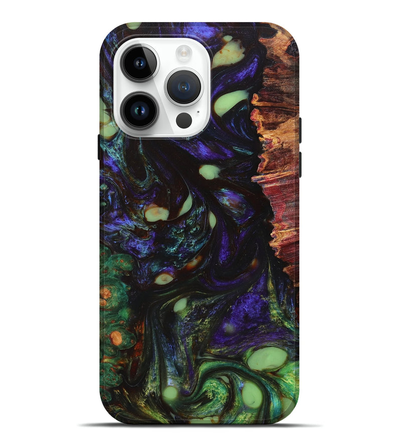 iPhone 15 Pro Max Wood+Resin Live Edge Phone Case - Wilfred (Cosmos, 658295)