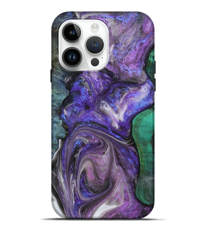 iPhone 15 Pro Max Wood+Resin Live Edge Phone Case - Lucy (Cosmos, 658297)