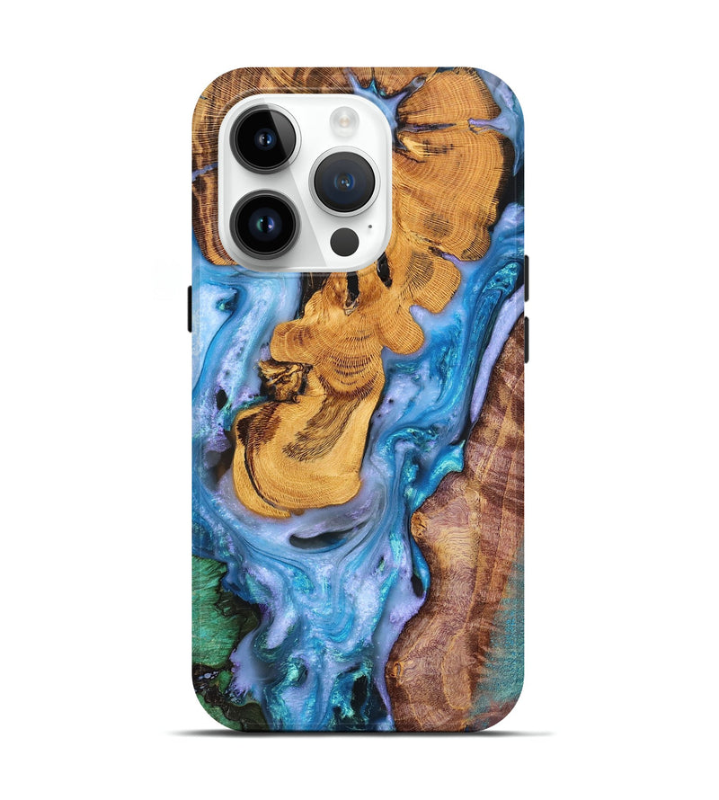 iPhone 15 Pro Wood+Resin Live Edge Phone Case - Anahi (Cosmos, 658300)