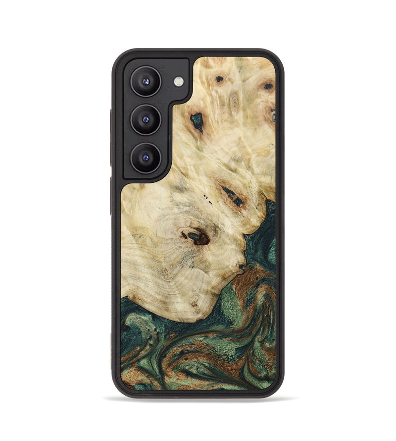 Galaxy S23 Wood+Resin Phone Case - Kyla (Green, 658459)