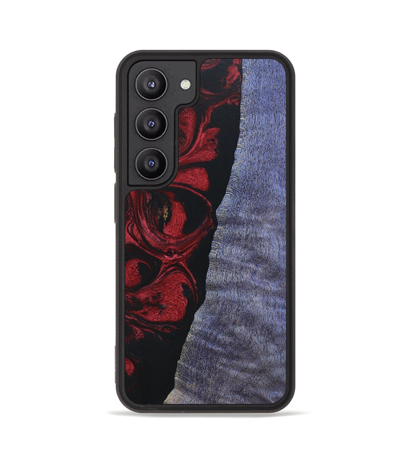 Galaxy S23 Wood+Resin Phone Case - Mikaela (Red, 658572)