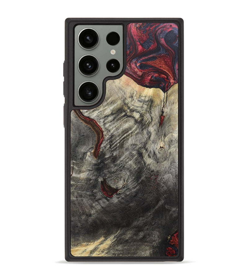 Galaxy S23 Ultra Wood+Resin Phone Case - Vera (Red, 658587)