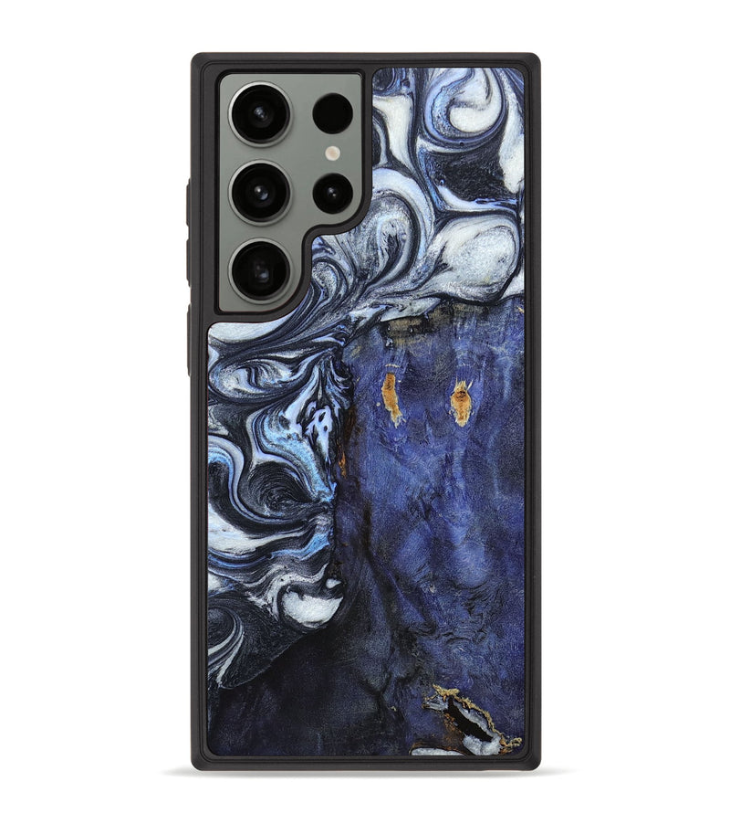 Galaxy S23 Ultra Wood+Resin Phone Case - Jason (Black & White, 658600)