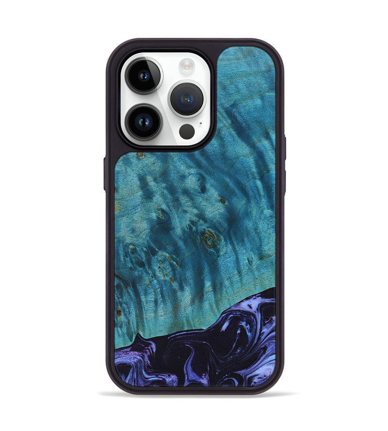 iPhone 15 Pro Wood+Resin Phone Case - Carrie (Purple, 658652)