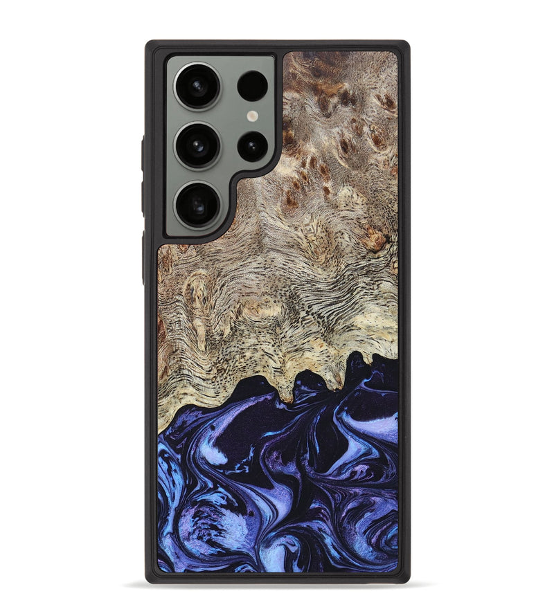 Galaxy S23 Ultra Wood+Resin Phone Case - Jill (Purple, 658654)