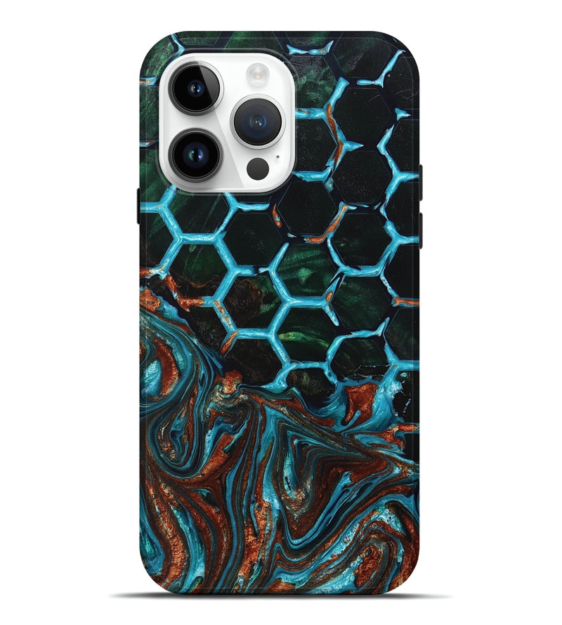 iPhone 15 Pro Max Wood+Resin Live Edge Phone Case - Jeanette (Pattern, 658700)
