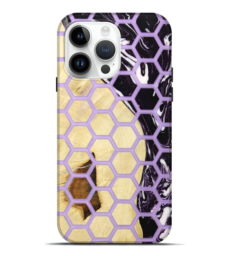 iPhone 15 Pro Max Wood+Resin Live Edge Phone Case - Felicia (Pattern, 658701)