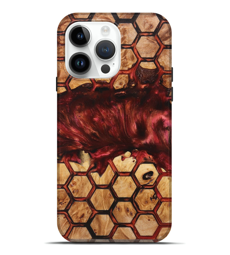 iPhone 15 Pro Max Wood+Resin Live Edge Phone Case - Amir (Pattern, 658703)