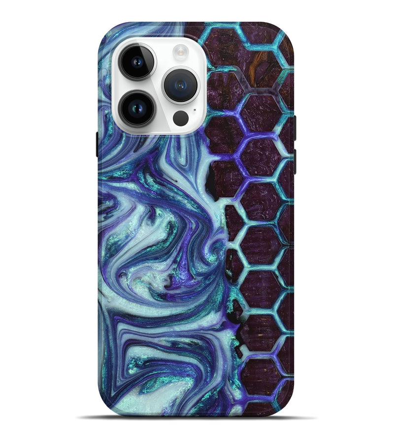 iPhone 15 Pro Max Wood+Resin Live Edge Phone Case - Abraham (Pattern, 658705)