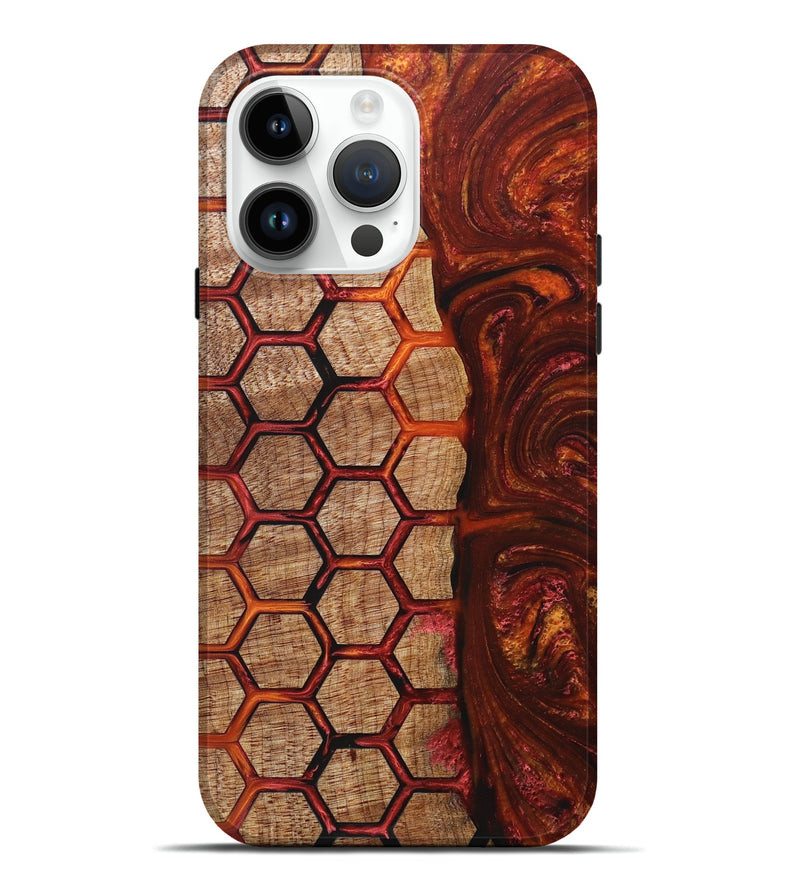 iPhone 15 Pro Max Wood+Resin Live Edge Phone Case - Valerie (Pattern, 658706)