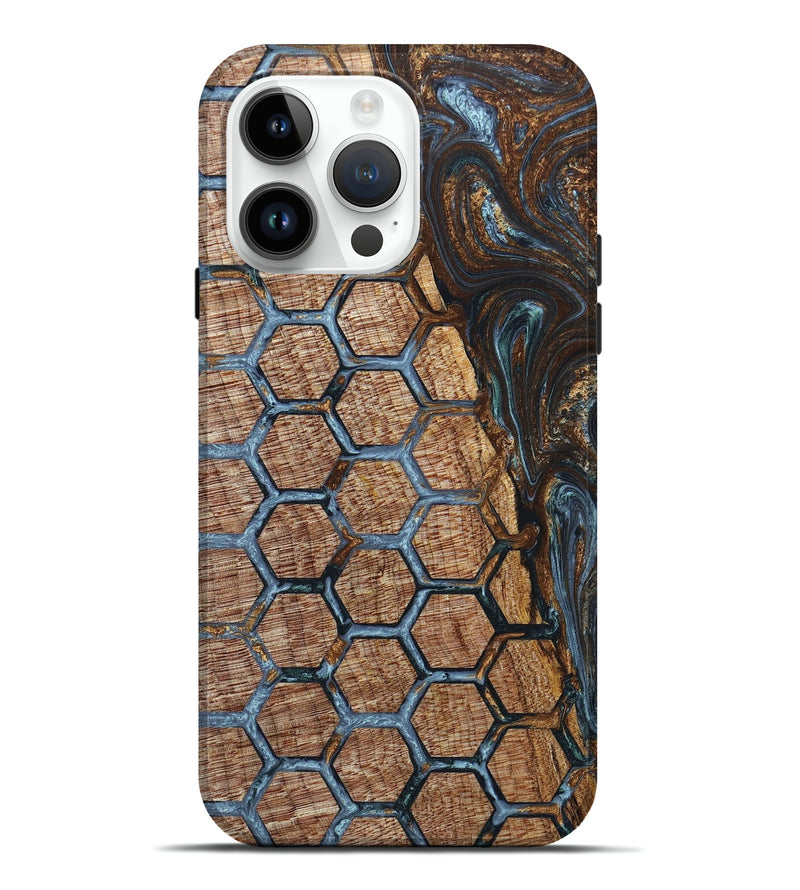 iPhone 15 Pro Max Wood+Resin Live Edge Phone Case - Nellie (Pattern, 658707)