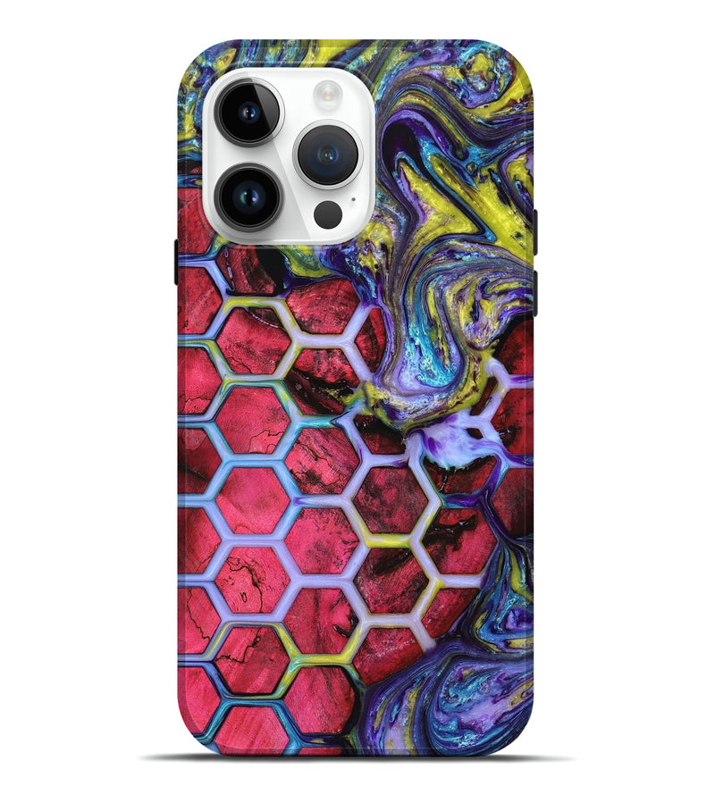 iPhone 15 Pro Max Wood+Resin Live Edge Phone Case - Bria (Pattern, 658708)