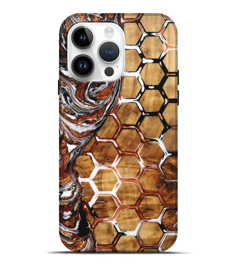 iPhone 15 Pro Max Wood+Resin Live Edge Phone Case - Kathi (Pattern, 658717)