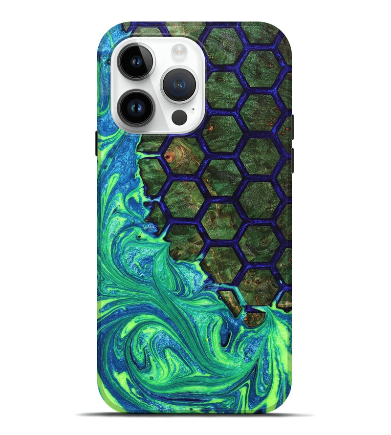 iPhone 15 Pro Max Wood+Resin Live Edge Phone Case - Robbie (Pattern, 658720)