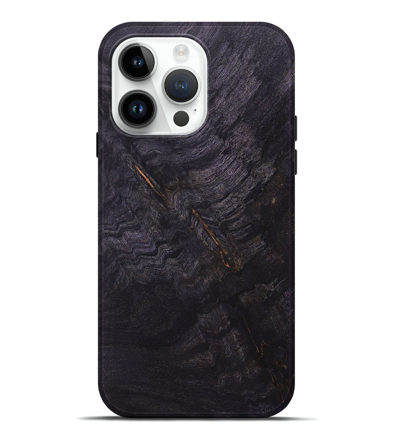iPhone 15 Pro Max Wood+Resin Live Edge Phone Case - Heath (Wood Burl, 658729)