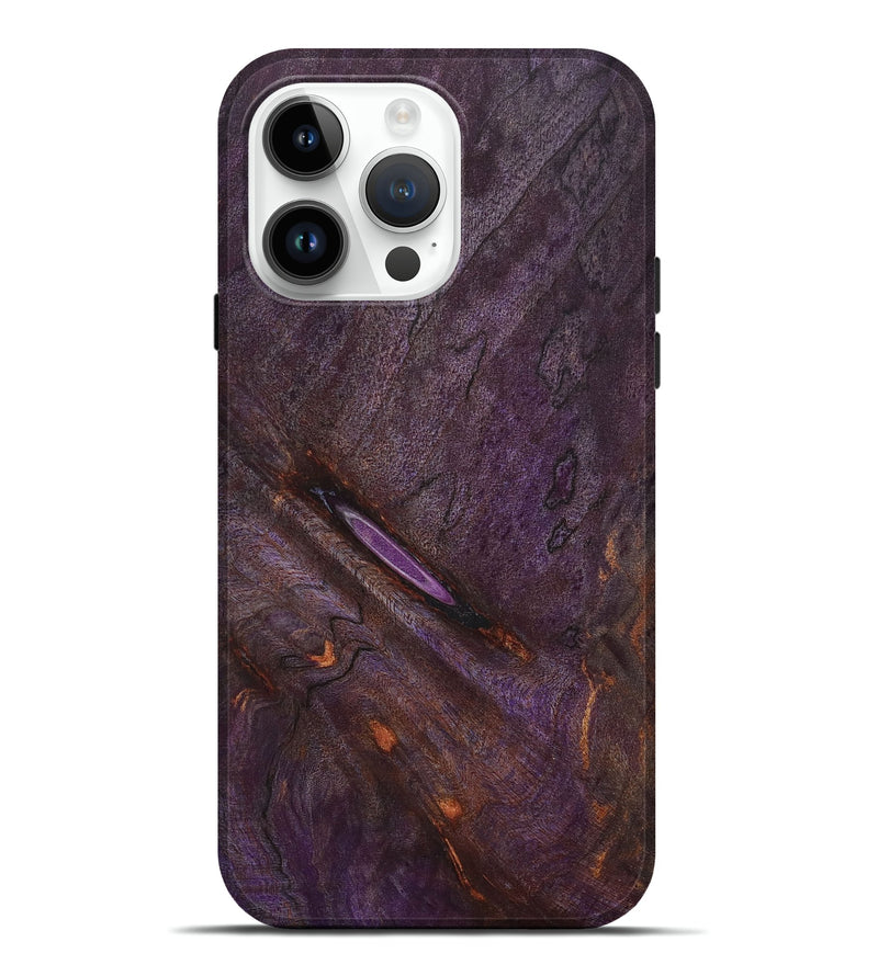 iPhone 15 Pro Max Wood+Resin Live Edge Phone Case - Trudy (Wood Burl, 658730)