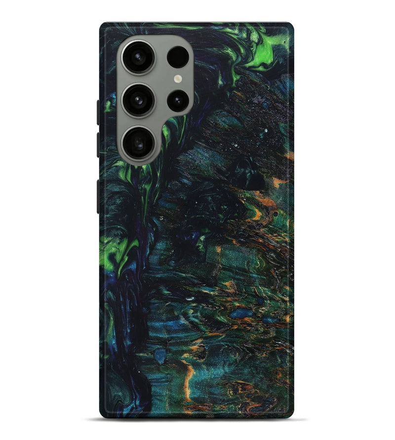 Galaxy S23 Ultra Wood+Resin Live Edge Phone Case - Orville (Green, 658766)