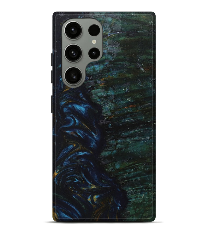 Galaxy S23 Ultra Wood+Resin Live Edge Phone Case - Ronnie (Green, 658767)