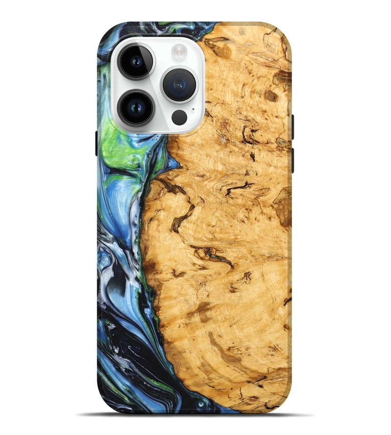 iPhone 15 Pro Max Wood+Resin Live Edge Phone Case - Tucker (Cosmos, 658896)