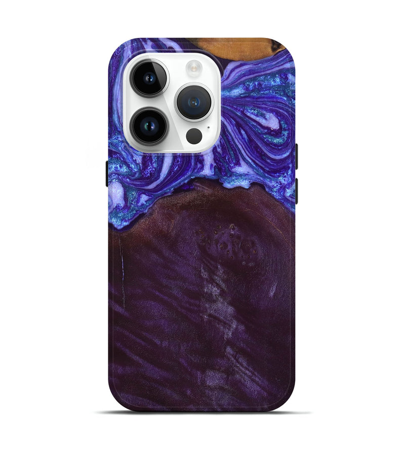 iPhone 15 Pro Wood+Resin Live Edge Phone Case - Hanna (Cosmos, 658898)