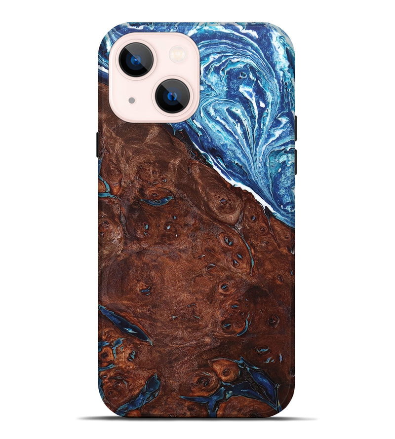 iPhone 14 Plus Wood+Resin Live Edge Phone Case - Tammie (Cosmos, 658905)