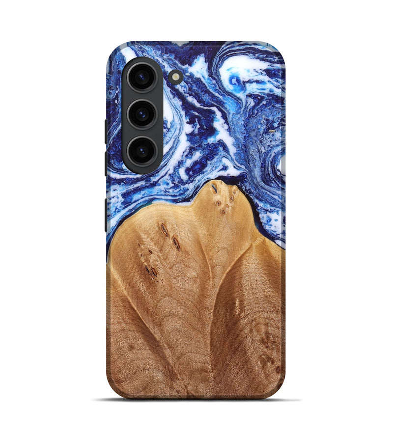 Galaxy S23 Wood+Resin Live Edge Phone Case - Demi (Blue, 658918)