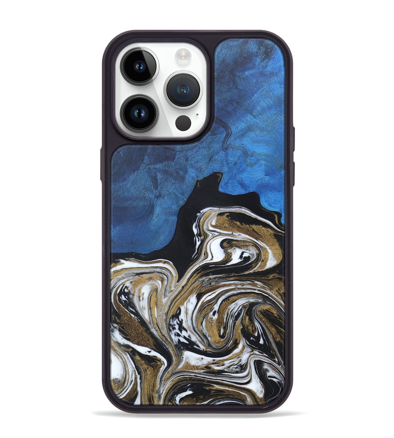 iPhone 15 Pro Max Wood+Resin Phone Case - Jada (Black & White, 658983)