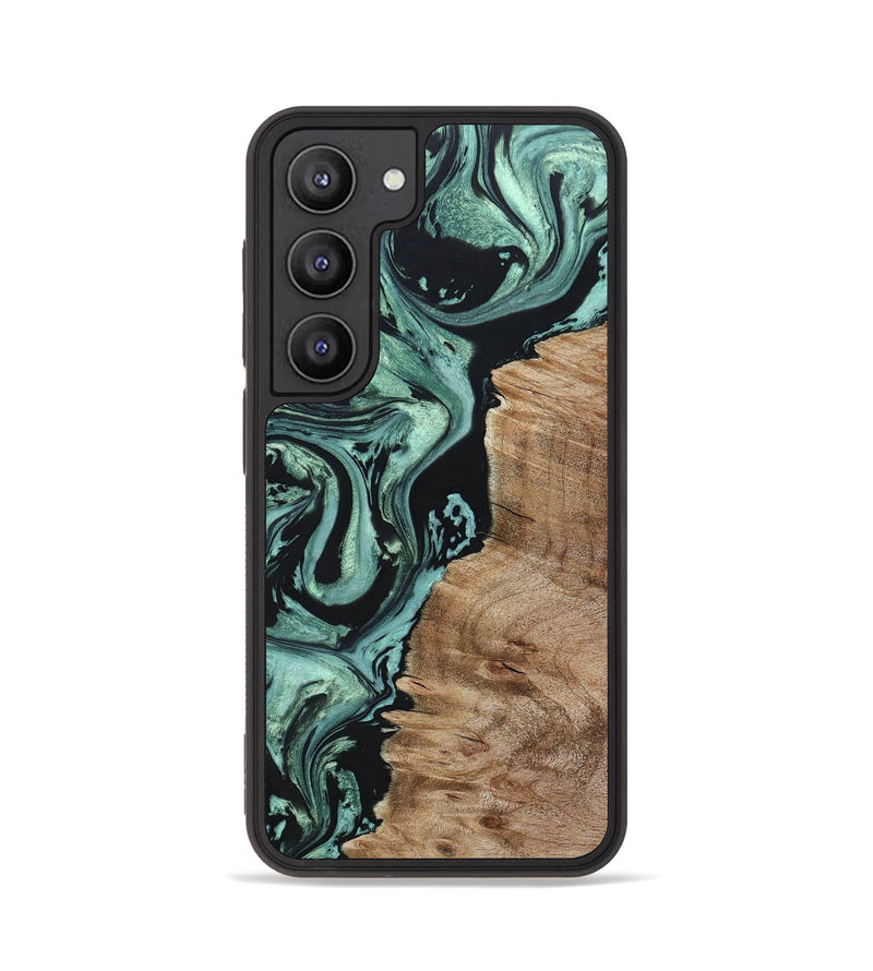 Galaxy S23 Wood+Resin Phone Case - Tyler (Green, 659065)
