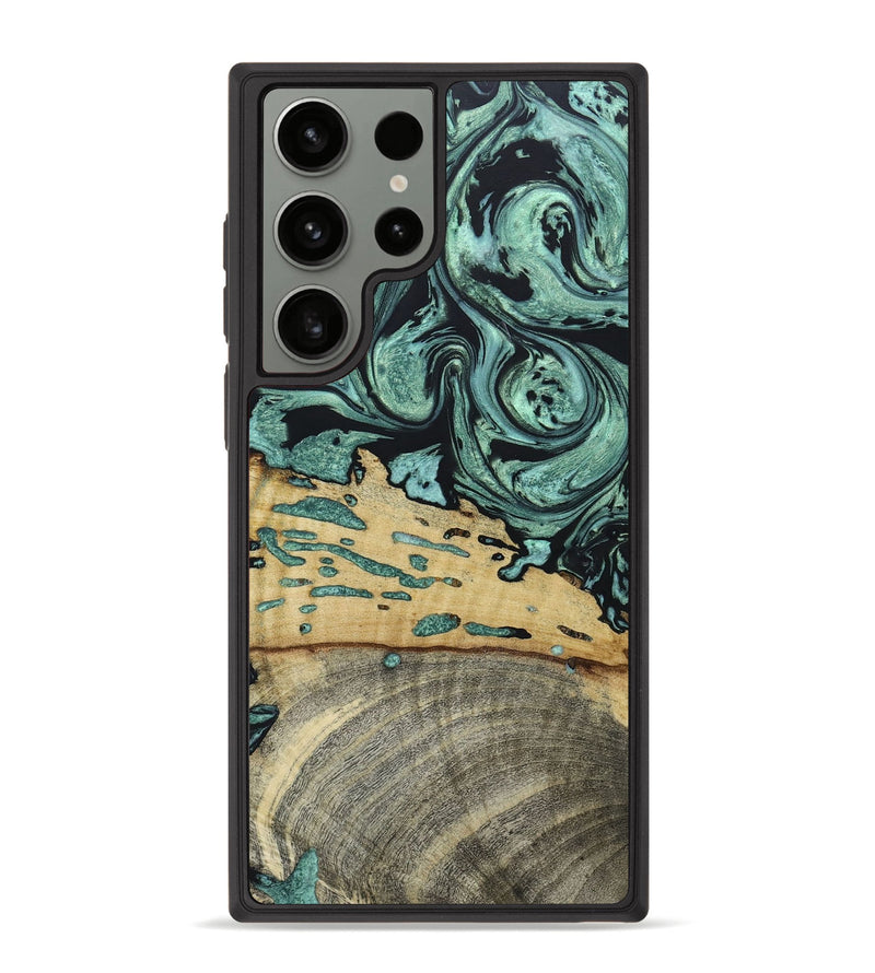 Galaxy S23 Ultra Wood+Resin Phone Case - Dean (Green, 659142)