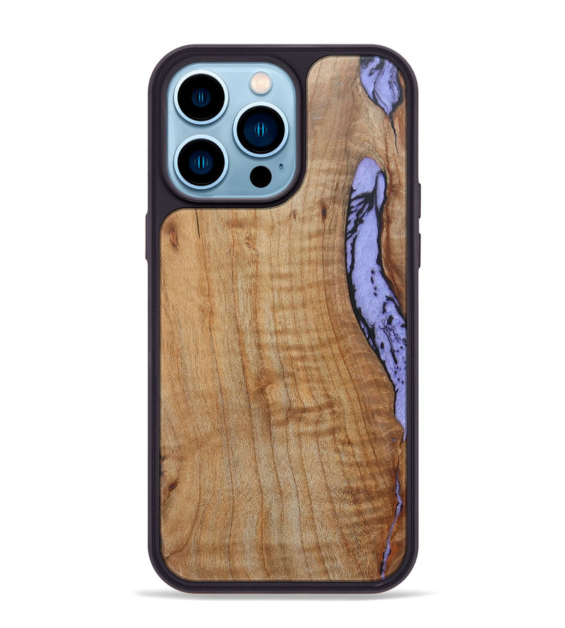 iPhone 14 Pro Max Wood+Resin Phone Case - Enrique (Wood Burl, 659165)