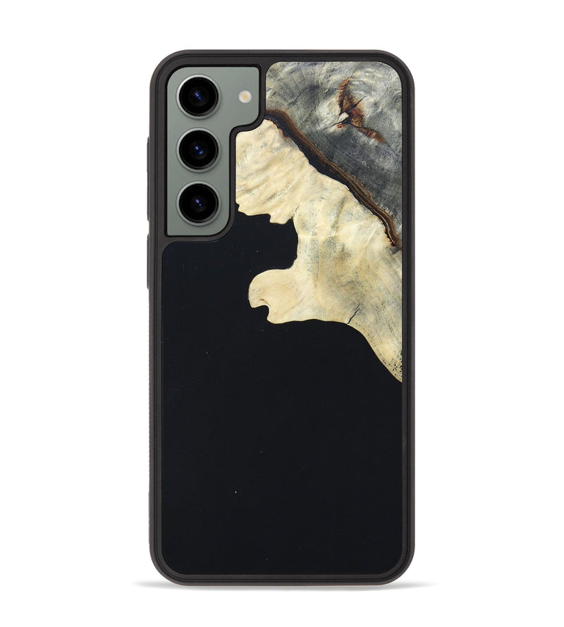 Galaxy S23 Plus Wood+Resin Phone Case - Devonte (Pure Black, 659194)