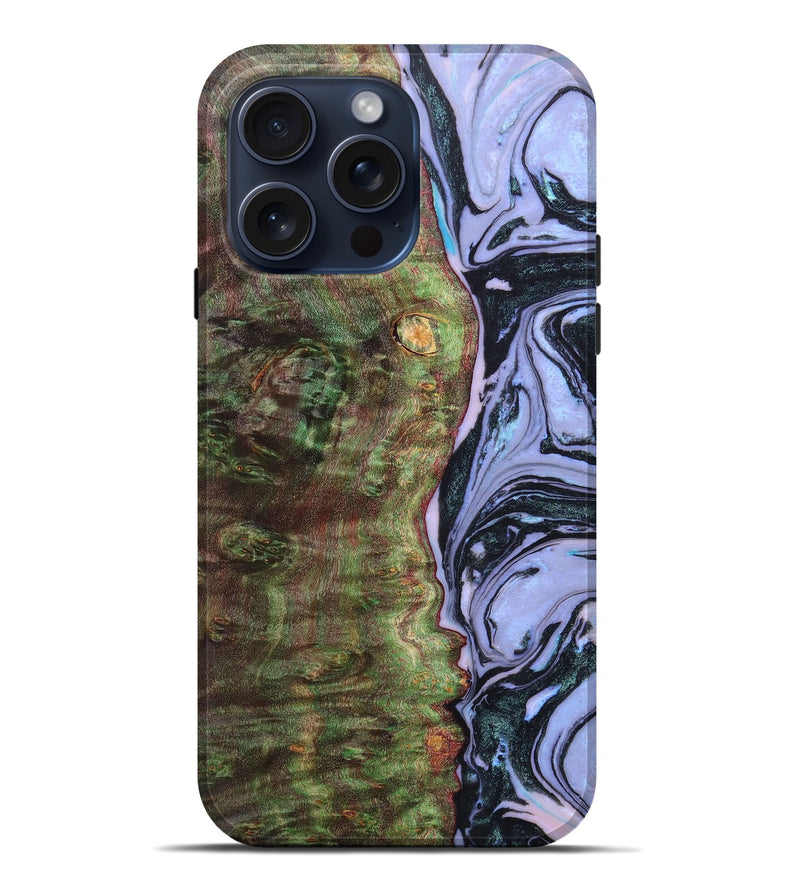 iPhone 15 Pro Max Wood+Resin Live Edge Phone Case - Britney (Cosmos, 659256)
