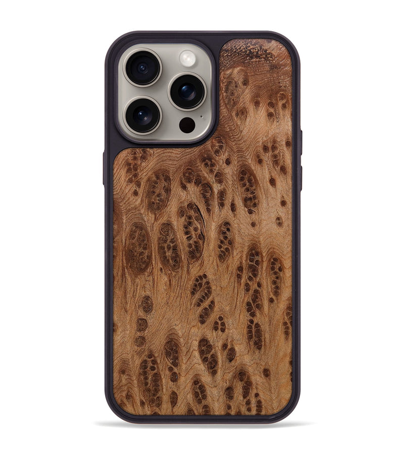 iPhone 15 Pro Max Wood+Resin Phone Case - Kyleigh (Wood Burl, 659336)