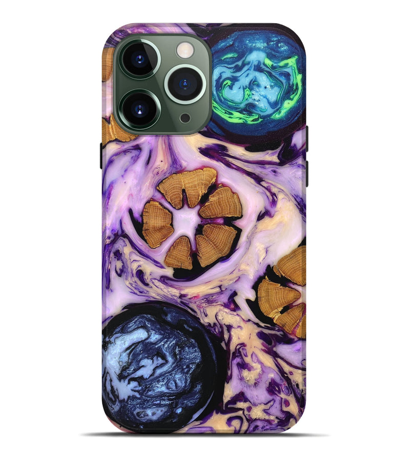 iPhone 13 Pro Max Wood+Resin Live Edge Phone Case - Kari (Cosmos, 659486)