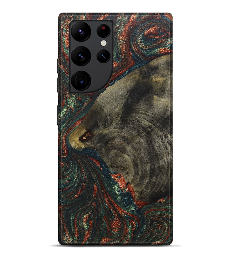 Galaxy S22 Ultra Wood+Resin Live Edge Phone Case - Brenda (Green, 659500)