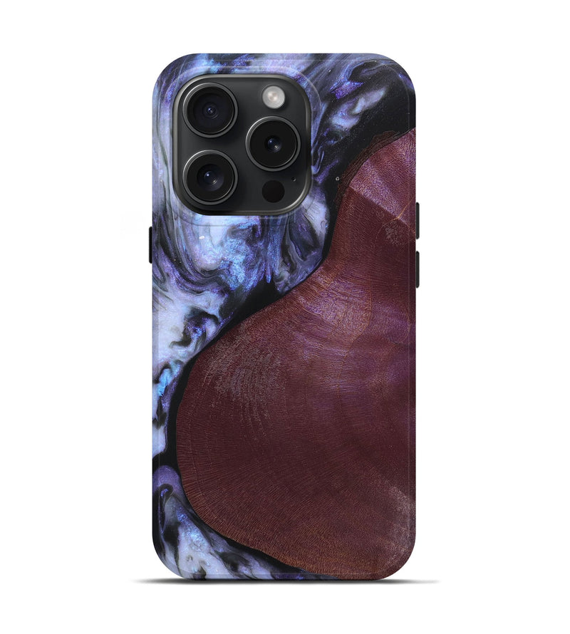 iPhone 15 Pro Wood+Resin Live Edge Phone Case - Ellis (Cosmos, 659505)
