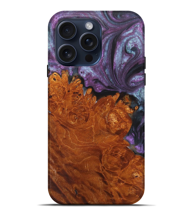iPhone 15 Pro Max Wood+Resin Live Edge Phone Case - Jamie (Cosmos, 659506)