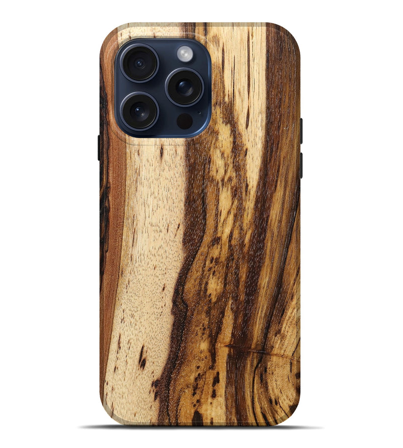 iPhone 15 Pro Max Wood+Resin Live Edge Phone Case - Ray (Wood Burl, 659507)