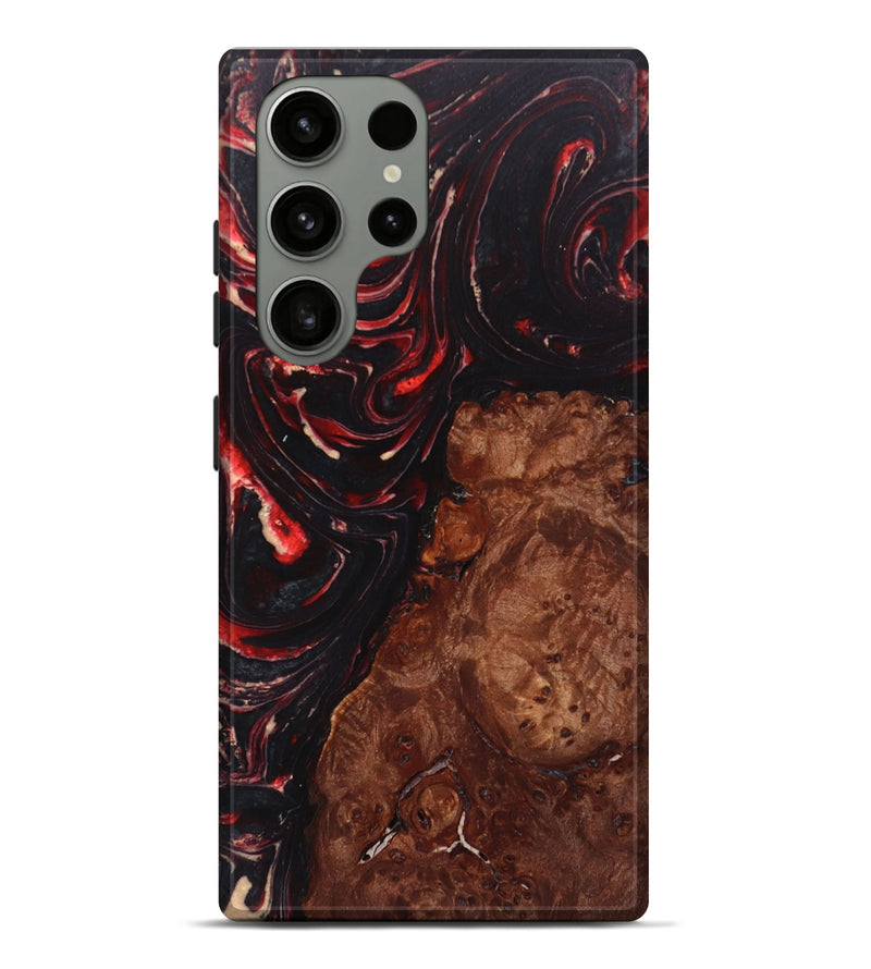 Galaxy S23 Ultra Wood+Resin Live Edge Phone Case - Wilfred (Red, 659511)