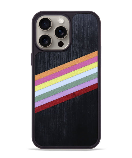 iPhone 15 Pro Max Wood+Resin Phone Case - Kenneth (Retro, 659512)