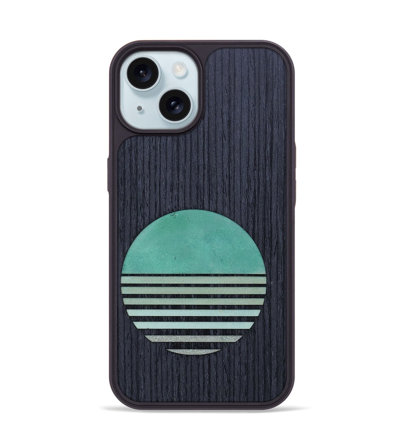 iPhone 15 Wood+Resin Phone Case - Warren (Retro, 659515)