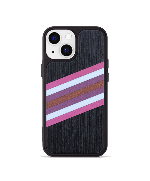 iPhone 13 mini Wood+Resin Phone Case - Alyssa (Retro, 659516)
