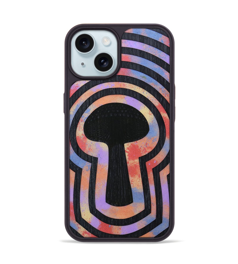iPhone 15 Wood+Resin Phone Case - Logan (Retro, 659518)
