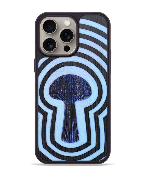iPhone 15 Pro Max Wood+Resin Phone Case - Patricia (Retro, 659519)